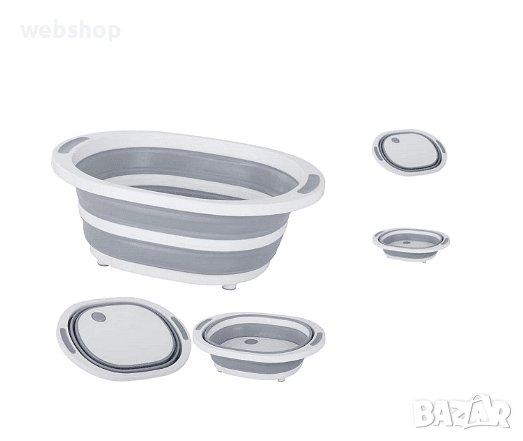 Многофункционална сгъваема силиконова купа с вградена дъска и тапа, Универсална употреба, снимка 1