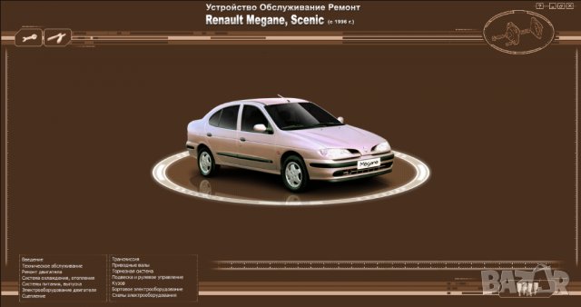RENAULT MEGANE,SCENIC(от 1996) Бензин/дизел-Ръководство за устройство,обслужване и ремонт (на CD)