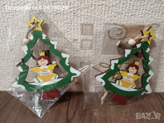 Дървени играчки за елха и декорация.