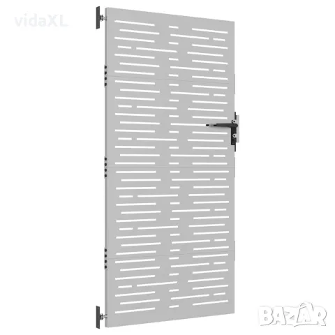 vidaXL Градинска порта 85x200 см, кортенова стомана, квадратен дизайн, снимка 5 - Огради и мрежи - 56146164