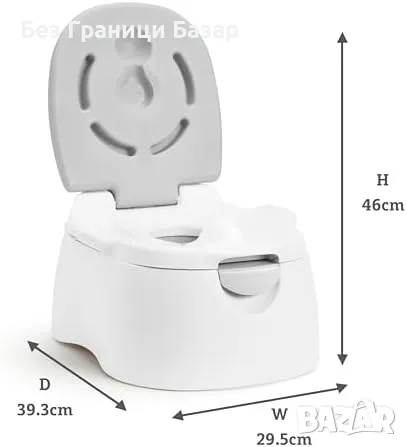 Ново 3 в 1 детско гърне със стъпало и подвижна седалка Munchkin за дете, снимка 2 - Други - 48002335