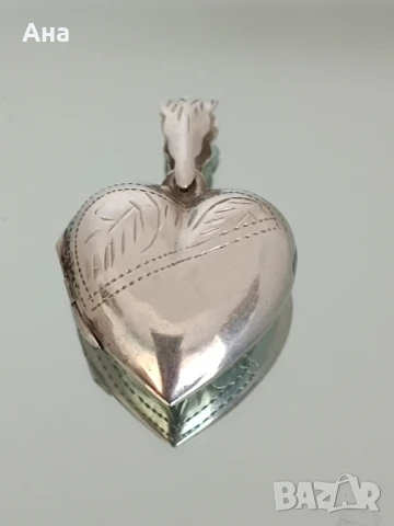 Отварящо се сребърно сърце , снимка 1