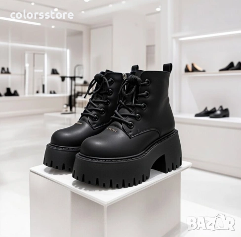 Боти на ток - черна кожа - 3YJ10 