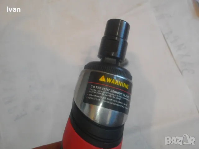 НОВ ПНЕВМАТИЧЕН ПРАВ ШЛАЙФ ВИСОКОСКОРОСТЕН 25000 об/мин AEROPRO Пълен комплект, снимка 13 - Други инструменти - 47874163