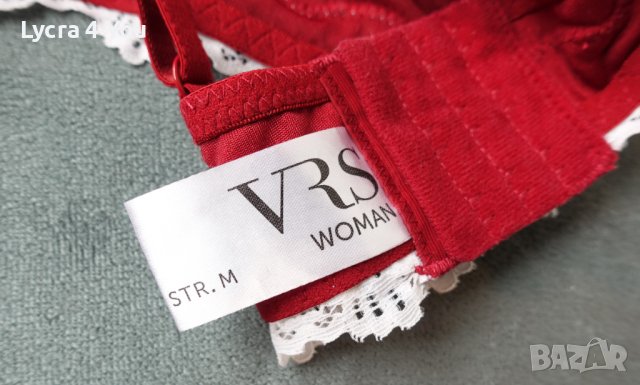 S/M червен плюшен комплект от прашка и бюстие, снимка 6 - Бельо - 40959474