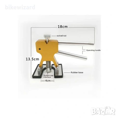 Комплект инструменти за ремонт на вдлъбнатини без боядисване + лепящи накрайници НОВО, снимка 4 - Други инструменти - 53168561