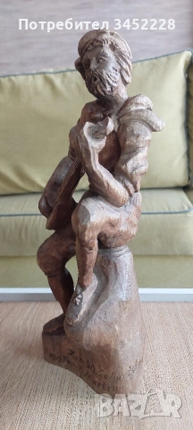 дърворезба за ценители височина 38см , снимка 3 - Декорация за дома - 53836071