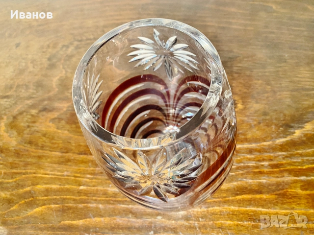 Разпродажба - 30€. Нова Масивна Ръчно изработена Кристална ваза с Флорални мотиви, снимка 8 - Вази - 51480200