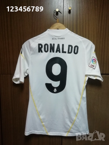 Real Madrid #9 Cristiano Ronaldo 2009/2010 Adidas оригинална тениска фланелка Роналдо Реал Мадрид 