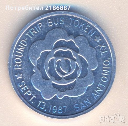 Алуминиев жетон Посещение на папата в Сан Антонио Тексас 1987, снимка 2 - Нумизматика и бонистика - 34269370