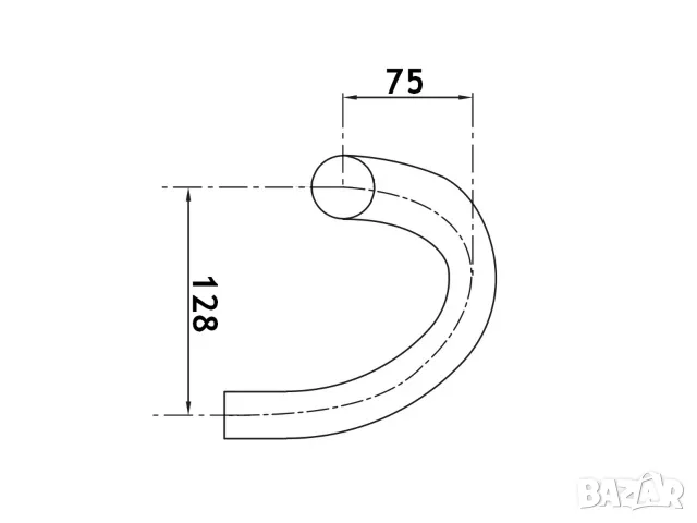 44см Pro PLT Compact II Dropbar кормило за шосе и гравъл, 440мм, снимка 6 - Части за велосипеди - 55961547