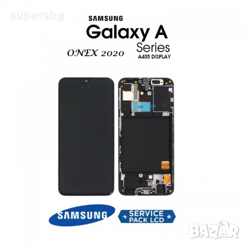 Нов 100% Оригинален LCD Дисплей + Тъч скрийн + Рамка за SAMSUNG A405 GALAXY A40 черен Service Pack, снимка 1 - Резервни части за телефони - 31001184