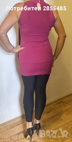 Блуза цикламен цвят, снимка 2 - Блузи с дълъг ръкав и пуловери - 52097285