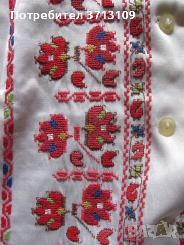 Винтидж риза за носия, ръчна бродерия, фолк арт, снимка 4 - Антикварни и старинни предмети - 51421389