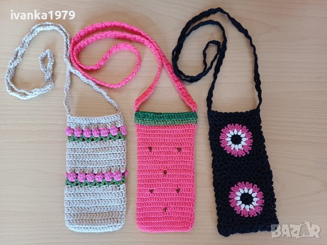 Плетени чантички за телефон , снимка 4 - Чанти - 41935843