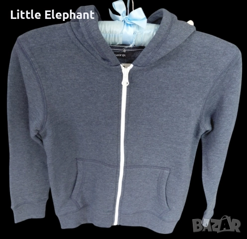 Суитчер с качулка и цип plein за 7-8 годишно момченце,Англия/нов