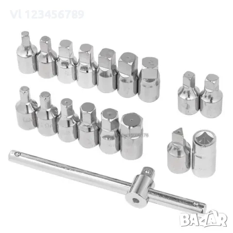 Универсален комплект ключове за картер пробки 18 части FORSAGE, снимка 3 - Други инструменти - 50817623