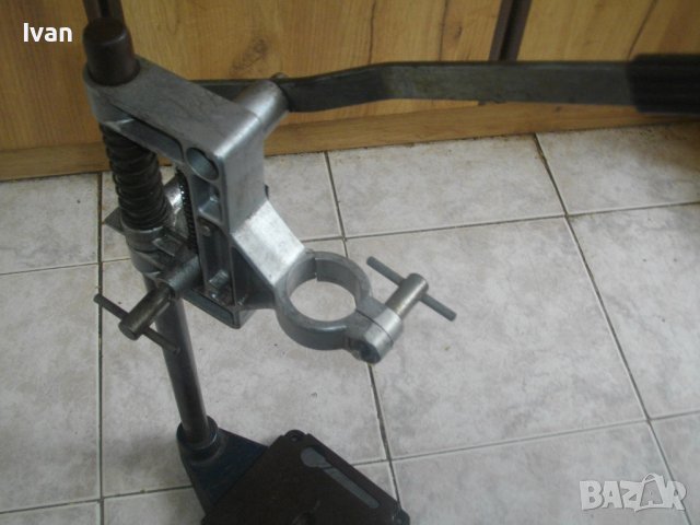 ф43мм-Немска Професионална Стойка За Бормашина-AEG/Нова WOLFCRAFT-Ход 85мм-70мм-Голяма-6кг/8кг-, снимка 5 - Бормашини - 40785030