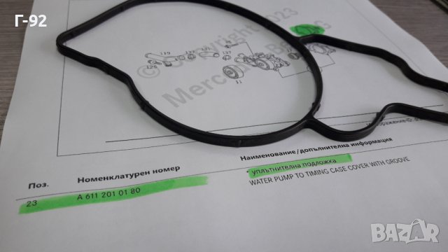 A6112010180**NEU**Mercedes Benz**ГАРНИТУРА ЗА ВОДНТА ПОМПА **