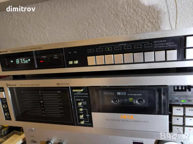 Sherwood S-150 CP Silver Metal Stereo Cassette Tape Deck+Tuner, снимка 2 - Декове - 49622335