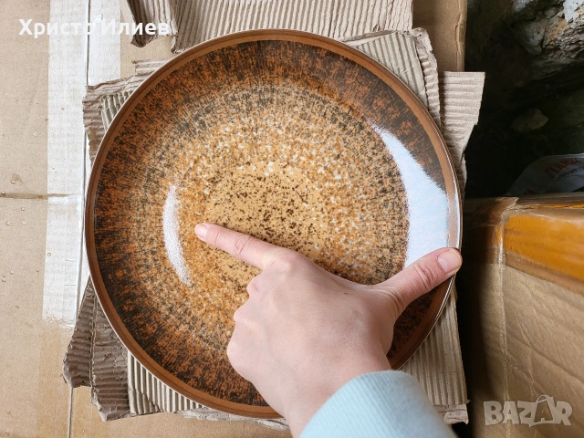 Комплект за хранене от порцелан van Well Ella чинии чаши купички сервиз, снимка 13 - Сервизи - 53762295