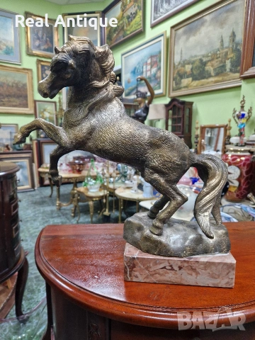 Страхотна антикварна френска бронзова фигура статуетка , снимка 2 - Антикварни и старинни предмети - 53511031