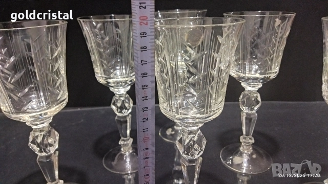 Кристални чаши за вино , снимка 7 - Антикварни и старинни предмети - 35041751