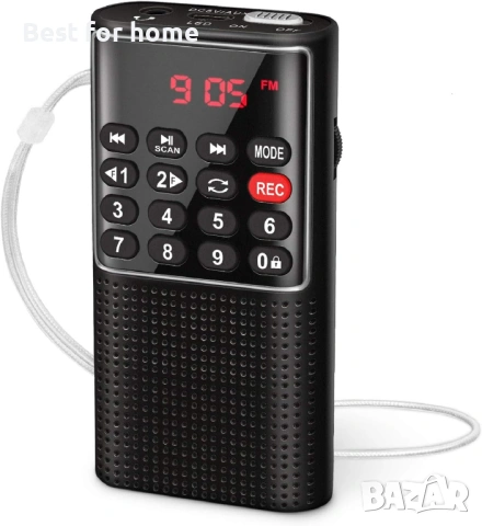 Мини джобно FM радио Walkman, преносимо радио с батерии и рекордер