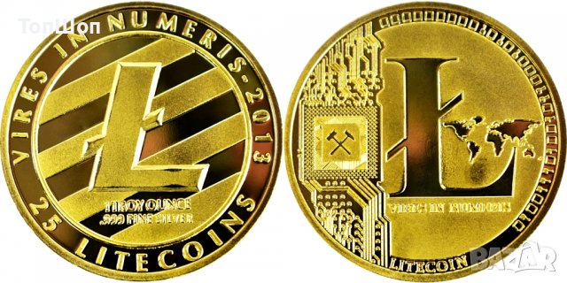 25 Лайткойн монета / 25 Litecoin ( LTC ) - Златист, снимка 3 - Нумизматика и бонистика - 39152904