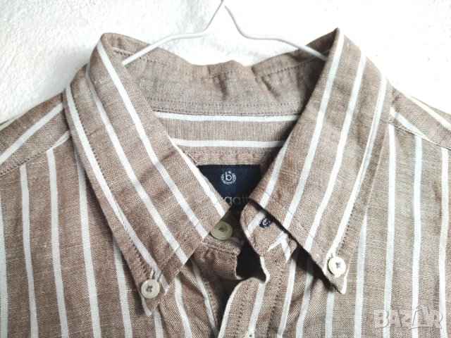 Bugatti linen/cotton shirt M, снимка 6 - Ризи - 44464523