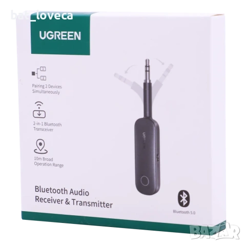 BLUETOOTH АДАПТЕР ЗА МУЗИКА С AUX UGREEN CM403, снимка 2 - Други - 53818258