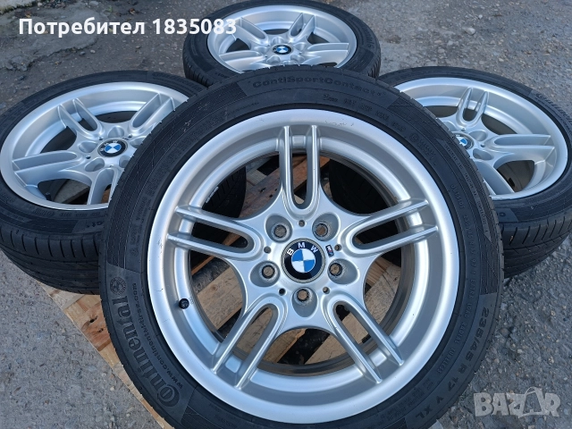 Лети джанти 17ки 5х120 BMW Syyle 66 + летни гуми 235/45/17 Continental