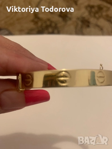  Нова  Златна гривна Cartier-, снимка 4 - Гривни - 51635954