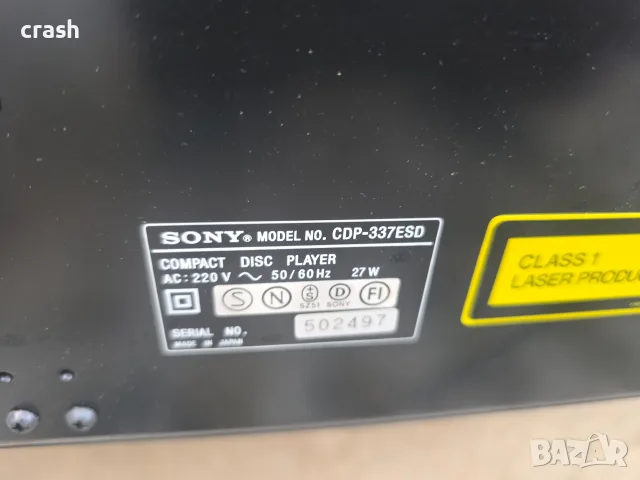 Sony CDP -337ESD, снимка 5 - Аудиосистеми - 56274726
