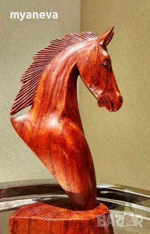 Кон , ръчно изработена дърворезба , снимка 2 - Статуетки - 52296943