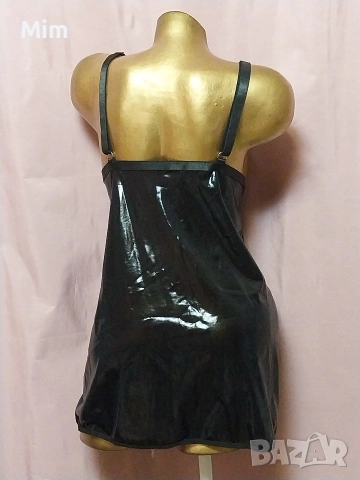 4XL К-т Черна рокля/ нощница / прашка и жартиери за бедра , снимка 3 - Бельо - 53626674