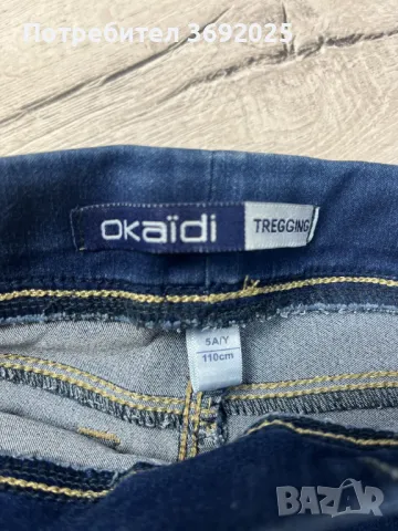 Okaidi Разтягащи се дънкови панталони за момиче 5г, снимка 4 - Детски панталони и дънки - 48410136