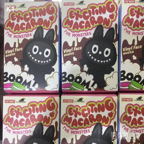 Лабубу Black / Черно Labubu Exciting Macaron, снимка 5 - Плюшени играчки - 51625852