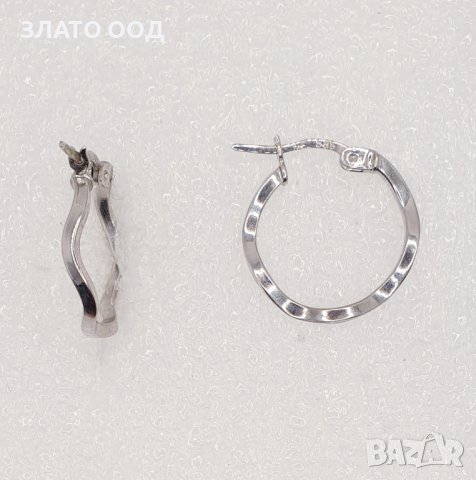 Златни обеци халки от бяло, жълто и розово -14К, снимка 11 - Обеци - 39965775