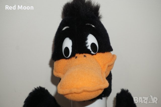 Vintage Оригинална Плюшена Играчка Daffy Duck Warner Bros Looney Toons Made in Korea от 1988г, снимка 2 - Колекции - 42509557