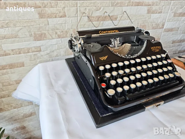 Стара пишеща машина Continental WW - Made in Germany - 1930 год. - Антика, снимка 6 - Антикварни и старинни предмети - 55886805