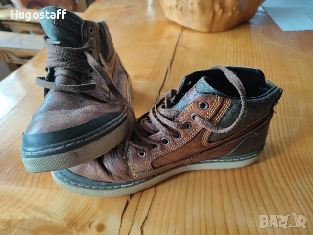 Мъжки  водоустойчиви боти до глезена Geox Amphibiox Respira обувки боти кецове кожа 40, снимка 2 - Ежедневни обувки - 52532980