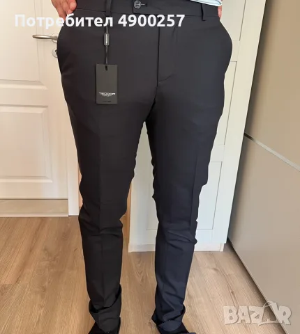 Нов тъмно син панталон Teodor, slim fit, размер М (50)