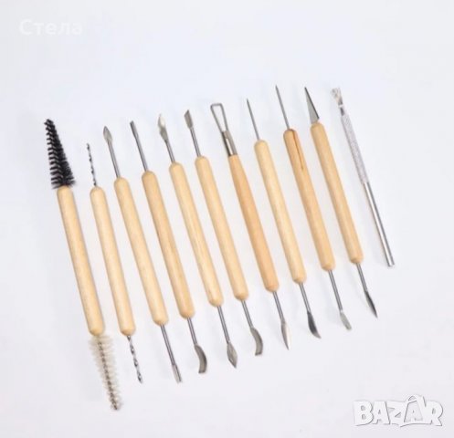 11 броя инструменти за полимерна глина, фондан, тесто 