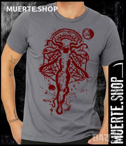 Сива тениска с щампа SCARLET WITCH SYMBOL