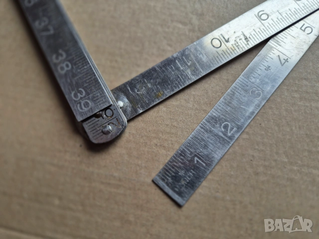 Метален метър - см, инч, снимка 4 - Измервателни инструменти - 53702251