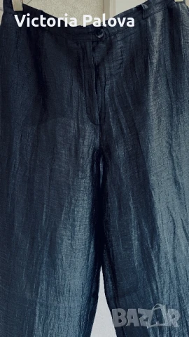 Летен панталон BASLER голям размер, 86% лен , снимка 2 - Панталони - 51105746