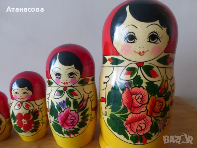 Матрьошка Семьоновка 8 бр 1980 г, снимка 2 - Антикварни и старинни предмети - 50978837