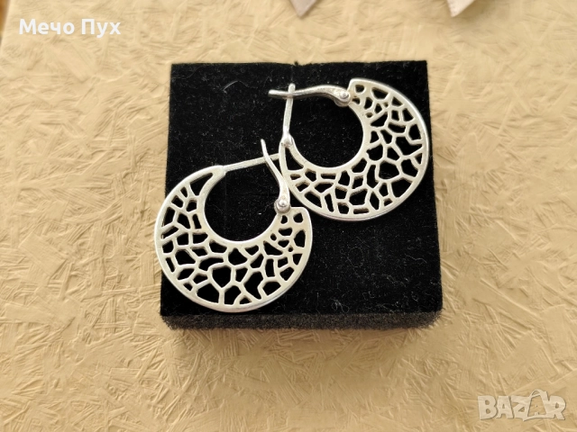 Сребърни обеци (175), снимка 4 - Обеци - 52412342