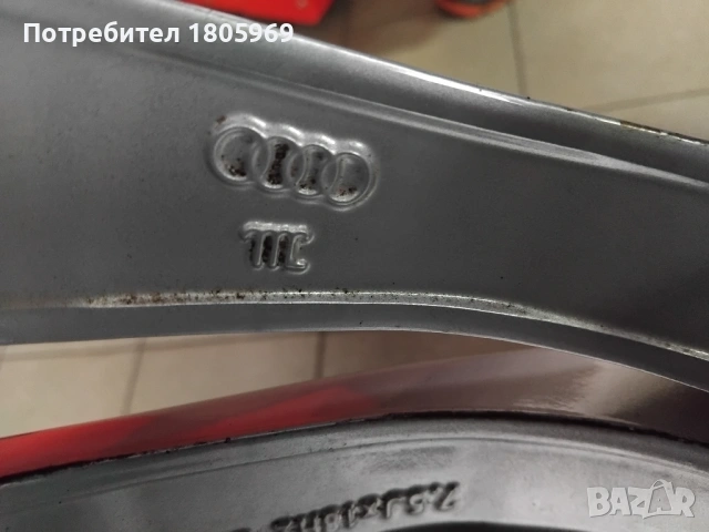 4бр. ал. джанти Audi (оригинални) 7,5x18 , 5x112 , ET51 централен отвор 57,1мм, снимка 6 - Гуми и джанти - 53560876